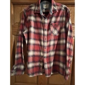 Flag &Anthem Red/Blue Plaid Large Long Sleeve XL